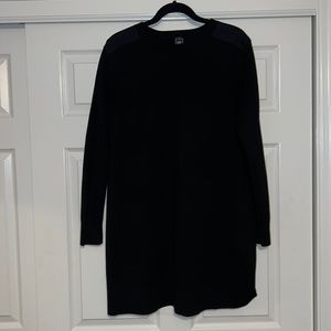 Gap Black Sweater Dress with Detailed Shoulder XXL